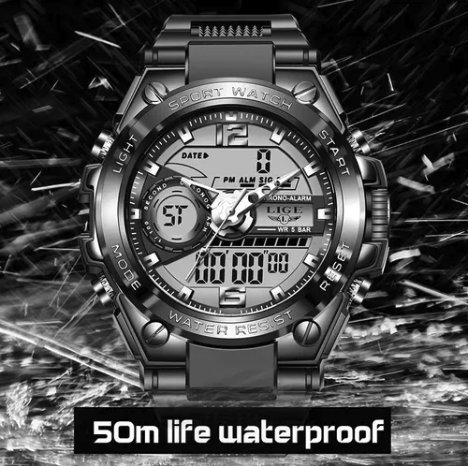 Reloj Lige Digital Militar Deportivo Led Resistente 50mtrs