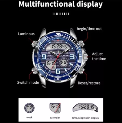 Reloj Lige Foxbox Cronógrafo Dual Deportivo