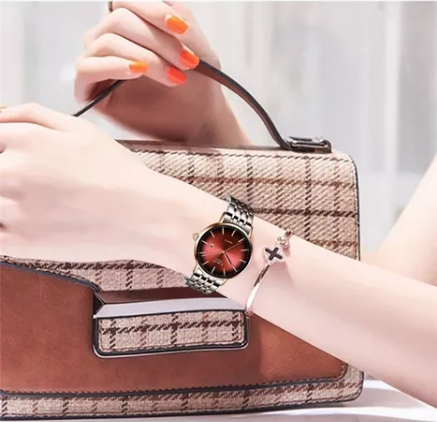 Reloj Lige Para Mujer Resistente Al Agua De Acero Inoxidable