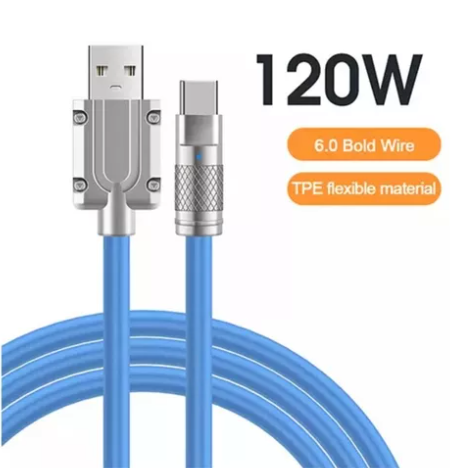 Cable Datos Carga Súper Rápida Usb A - Lightning 120w 6a 1m