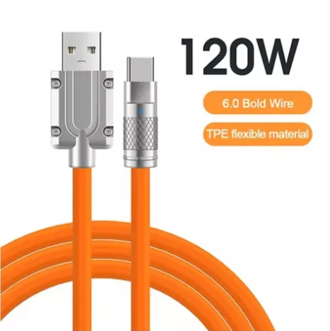 Cable Datos Carga Súper Rápida Usb A - Lightning 120w 6a 1m