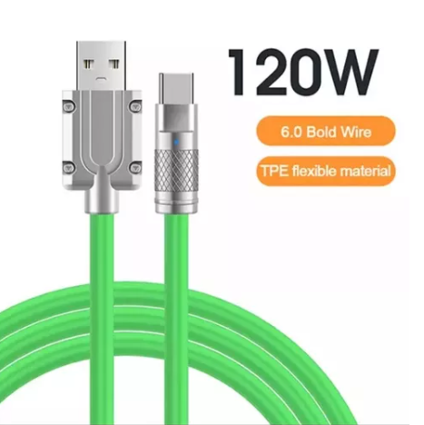 Cable Datos Carga Súper Rápida Usb A - Lightning 120w 6a 1m