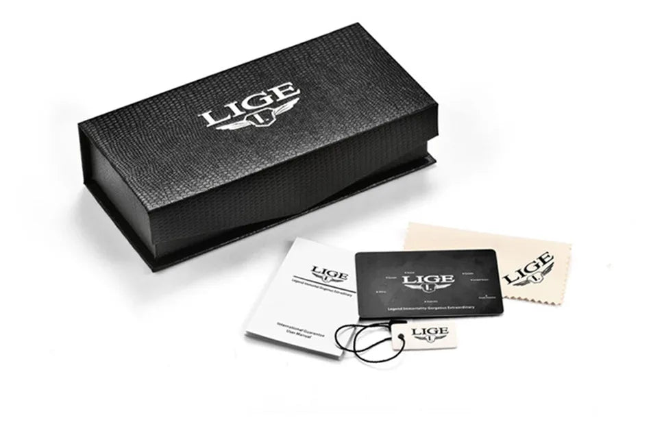 LIGE 2024 - Nuevos relojes de moda para hombre, marca superior de lujo, reloj deportivo de silicona, reloj de cuarzo con fecha, reloj de pulsera resistente al agua, cronógrafo