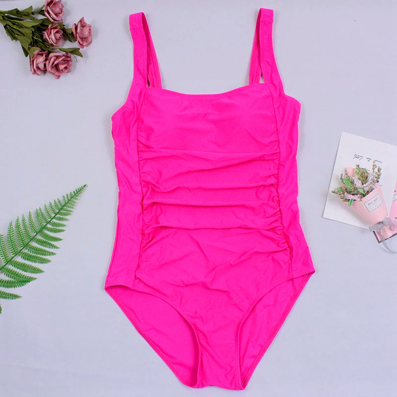 Traje de baño de una pieza sexy para mujer 2024, push up, talla grande, control de abdomen, monokini, ropa de playa, traje de baño vintage.