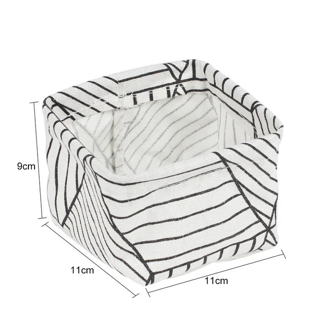 Organizador de almacenamiento de ropa interior, papelería de oficina, lino, caja de almacenamiento de escritorio, cesta de almacenamiento impermeable para juguetes y artículos diversos, cosméticos