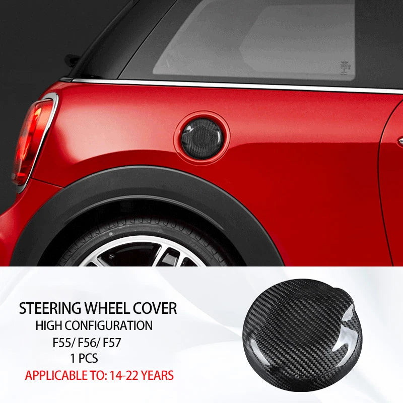 Accesorios interiores de coche para Mini Cooper F54 F55 F56 F57 F60, fibra de carbono auténtica, pegatina decorativa, pieza protectora para coche.