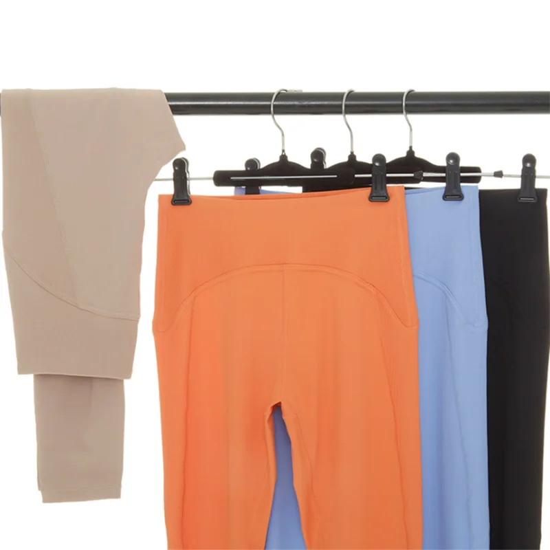 Pantalones de yoga para mujer, sensación de desnudez, alta elasticidad, nailon, cintura alta, leggings deportivos, realce, para correr, gimnasio, ropa deportiva femenina.