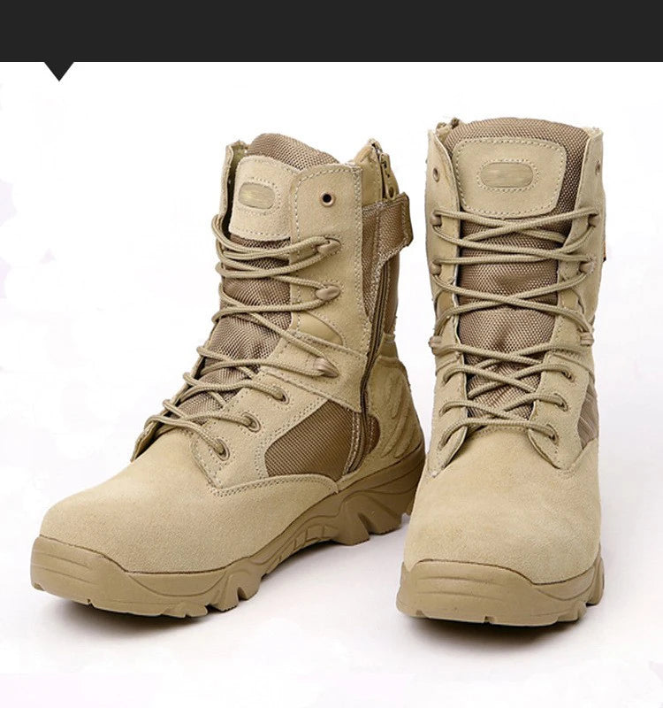 TaoBo Delta High Top Brand Men Combat Boots Sandy Black Size 13 Men Army Military Boots Men Desert Tactical Shoe Tacticos Feamle