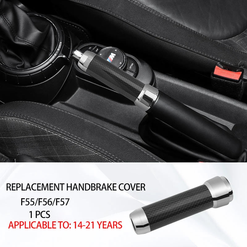 Accesorios interiores de coche para Mini Cooper F54 F55 F56 F57 F60, fibra de carbono auténtica, pegatina decorativa, pieza protectora para coche.
