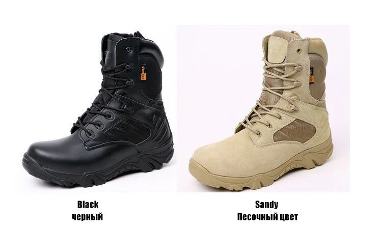TaoBo Delta High Top Brand Men Combat Boots Sandy Black Size 13 Men Army Military Boots Men Desert Tactical Shoe Tacticos Feamle