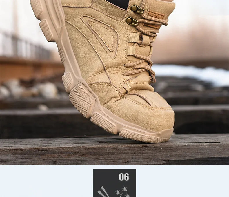 Zapatos de seguridad para hombre y mujer 2024, ligeros, indestructibles, con puntera de acero y plantilla de Kevlar.