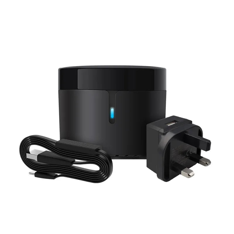 Sensor de temperatura y humedad Broadlink RM4 mini, control remoto WiFi IR para aire acondicionado, decodificador de TV, compatible con Alexa.