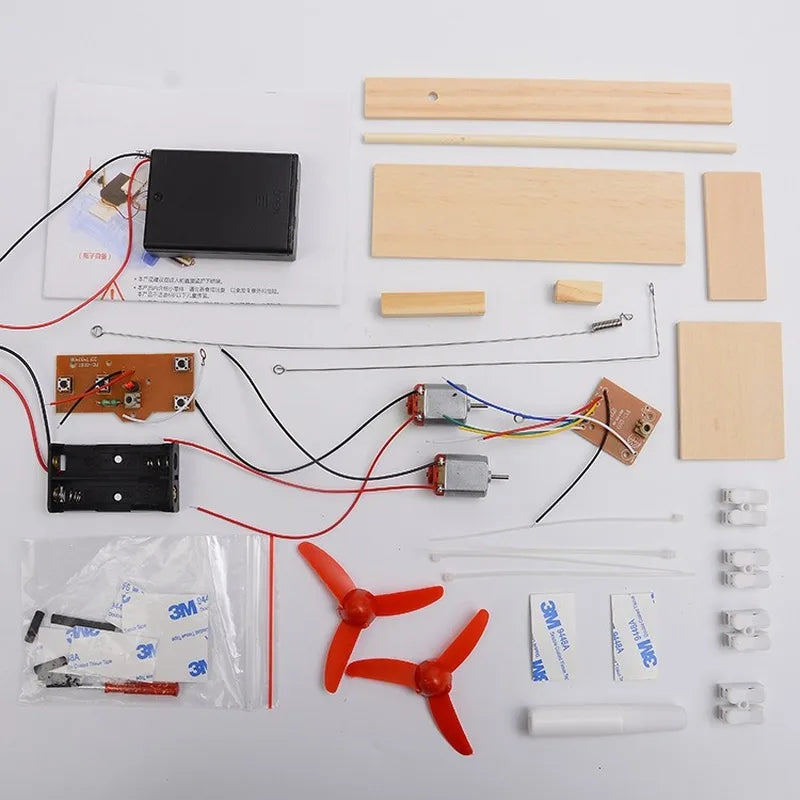 Juguetes pequeños de nueva tecnología 2021, modelo de barco de viento con control remoto para bricolaje, material de experimento científico, colección de regalos para niños