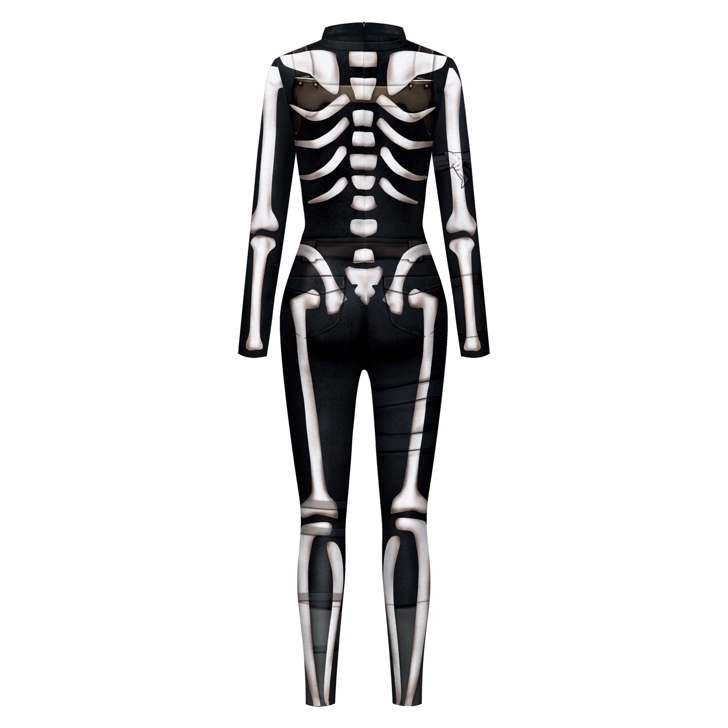 Color Cosplayer Halloween Skeleton Printed Jumpsuits Women Halloween Performance Outfits Party Cosplay Costume Zentai Fitness