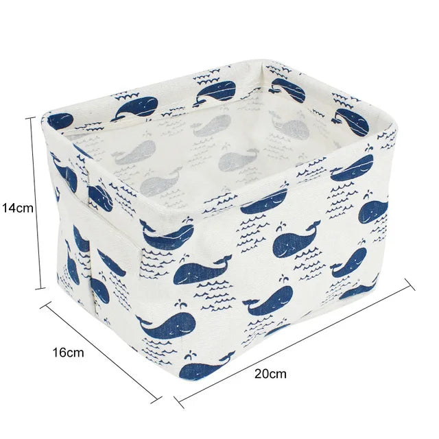 Organizador de almacenamiento de ropa interior, papelería de oficina, lino, caja de almacenamiento de escritorio, cesta de almacenamiento impermeable para juguetes y artículos diversos, cosméticos