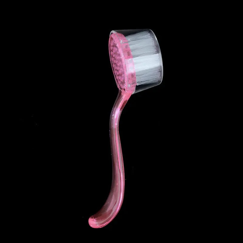 Cepillo de limpieza para manicura con tapa, para uñas y pies, limpiador y fregado de polvo, para maquillaje y manicura.