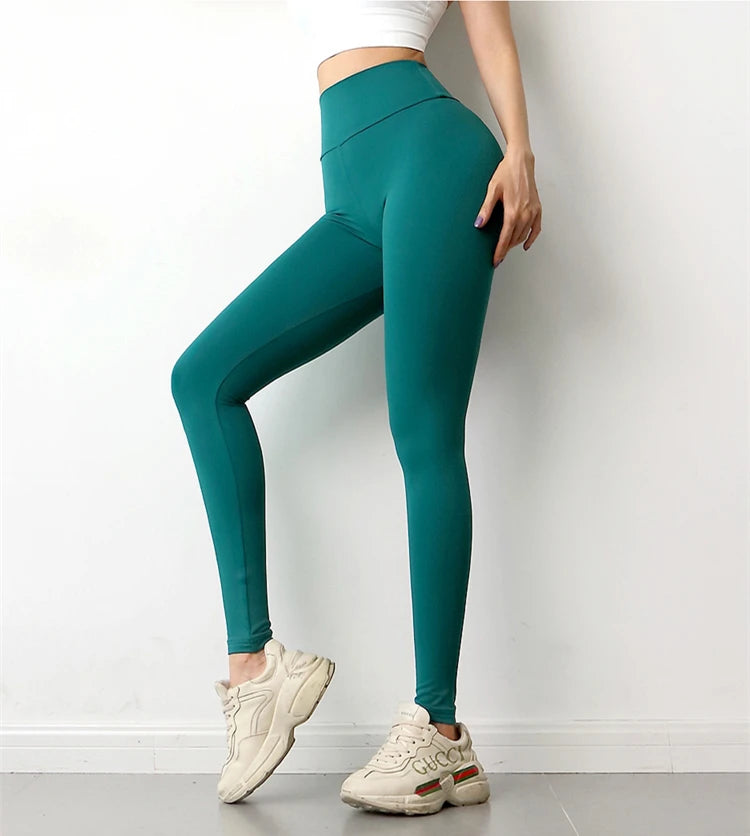 Pantalones de yoga para mujer con efecto push-up, tejido de tacto suave, leggings deportivos para gimnasio, mallas de cintura alta para entrenamiento y fitness, pantalones elásticos para realzar glúteos.