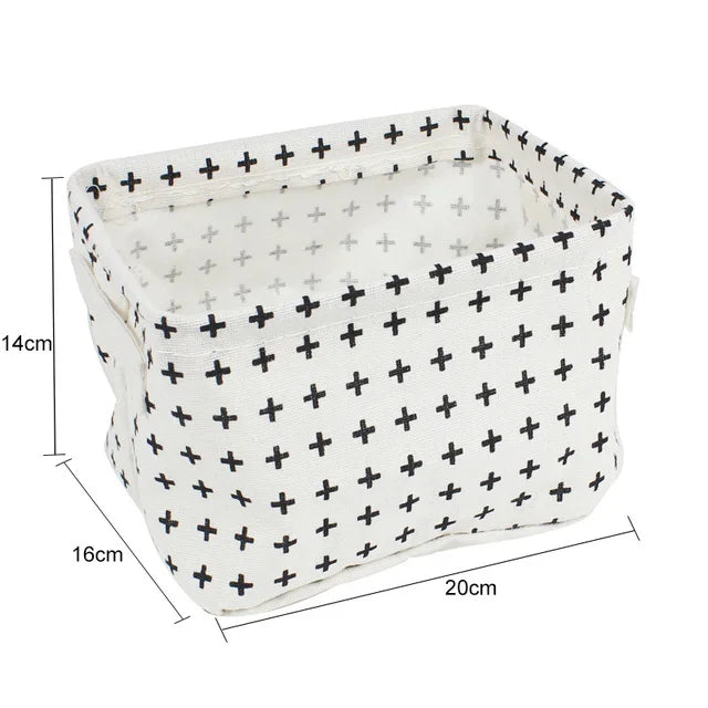Organizador de almacenamiento de ropa interior, papelería de oficina, lino, caja de almacenamiento de escritorio, cesta de almacenamiento impermeable para juguetes y artículos diversos, cosméticos