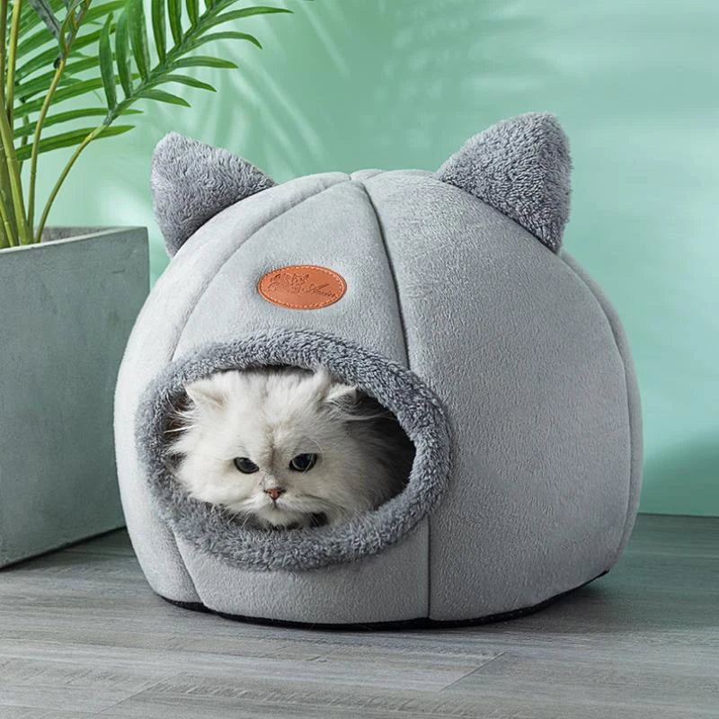 Nueva cama para gatos de invierno, cómoda y profunda para dormir, pequeña colchoneta, cesta para perros pequeños, productos para mascotas, tienda de campaña, acogedora cueva nido para interiores, cama para gatos