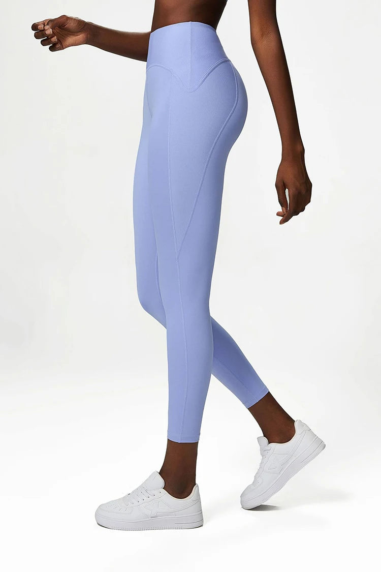 Pantalones de yoga para mujer, sensación de desnudez, alta elasticidad, nailon, cintura alta, leggings deportivos, realce, para correr, gimnasio, ropa deportiva femenina.