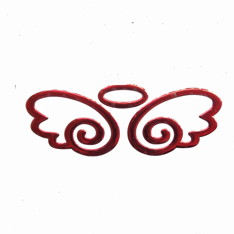 Pegatina 3D de ala de ángel para coche, emblema cromado de PVC suave, decoración de estilo automático, calcomanía para logotipo de coche