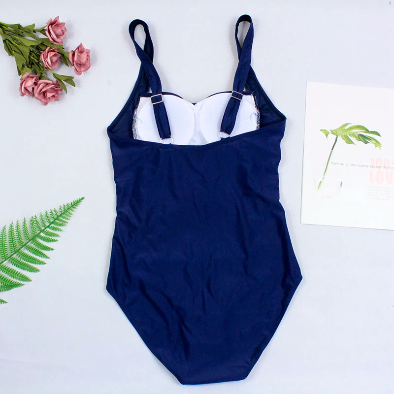 Traje de baño de una pieza sexy para mujer 2024, push up, talla grande, control de abdomen, monokini, ropa de playa, traje de baño vintage.