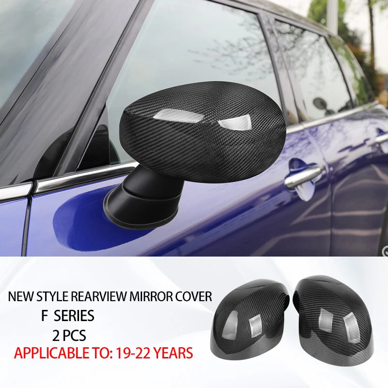 Accesorios interiores de coche para Mini Cooper F54 F55 F56 F57 F60, fibra de carbono auténtica, pegatina decorativa, pieza protectora para coche.