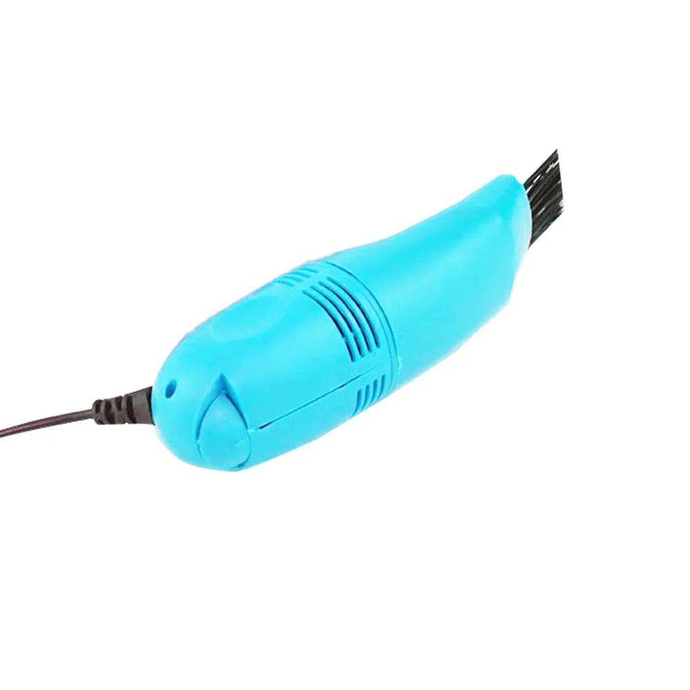 Aspiradora portátil USB pequeña con cepillo para polvo, teclado de computadora, teléfono, portátil, accesorios de limpieza universales