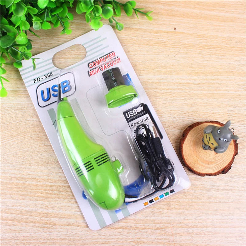 Aspiradora portátil USB pequeña con cepillo para polvo, teclado de computadora, teléfono, portátil, accesorios de limpieza universales