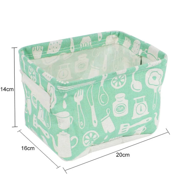Organizador de almacenamiento de ropa interior, papelería de oficina, lino, caja de almacenamiento de escritorio, cesta de almacenamiento impermeable para juguetes y artículos diversos, cosméticos