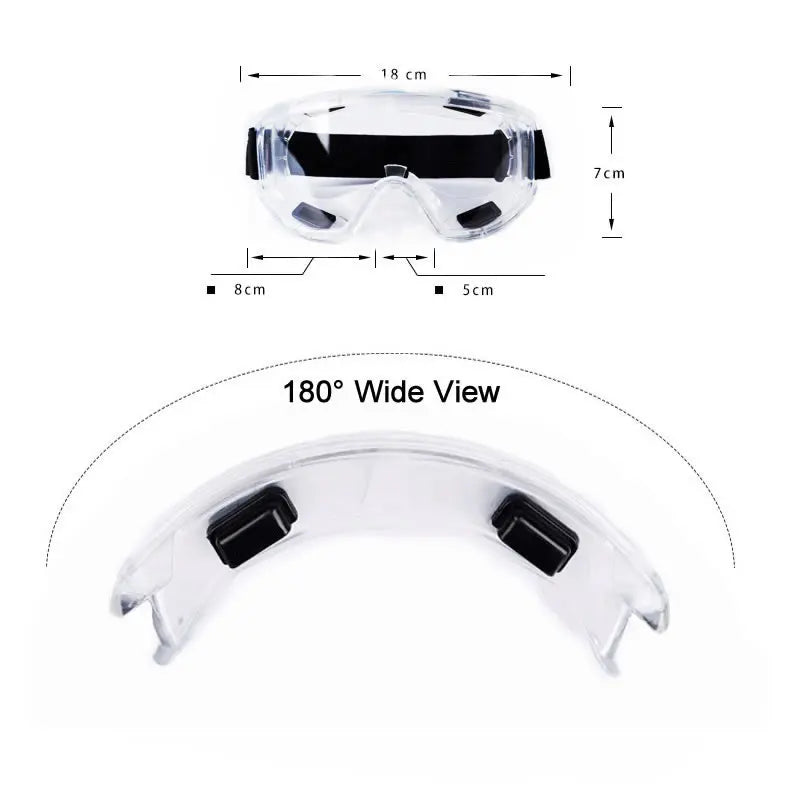 Nuevas gafas de seguridad antisalpicaduras, resistentes a impactos, a prueba de viento y antipolvo, con visión amplia para el trabajo, bricolaje y seguridad diaria.