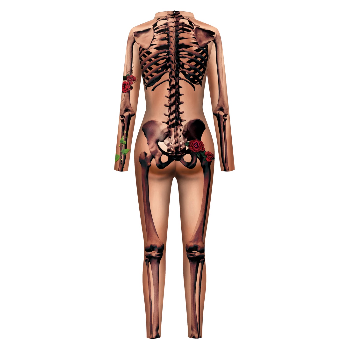 Color Cosplayer Halloween Skeleton Printed Jumpsuits Women Halloween Performance Outfits Party Cosplay Costume Zentai Fitness