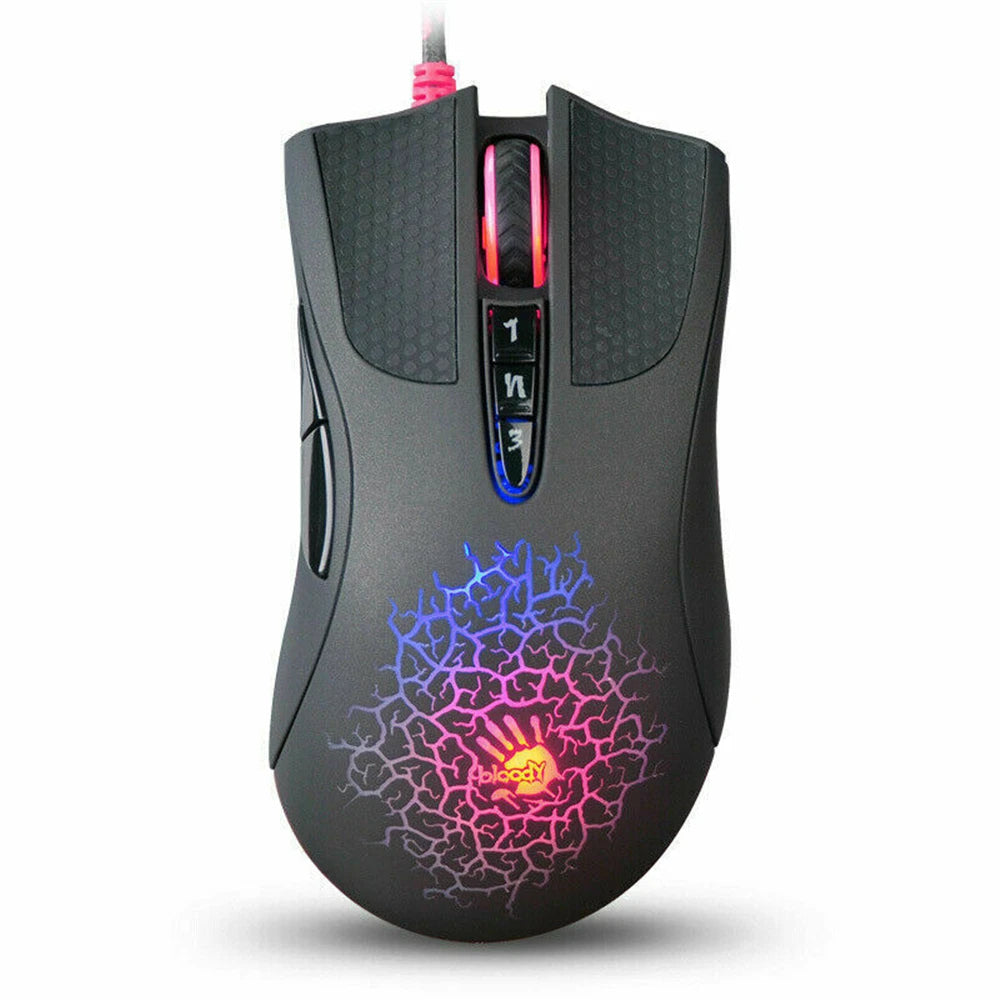 Para el ratón óptico para juegos Bloody A90 con cable y reflejos coloridos, versión inactiva