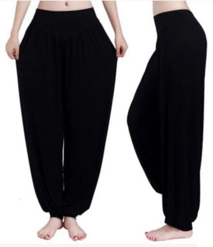 Pantalones de yoga para mujer, pantalones deportivos de talla grande para mujer, leggings de yoga, pantalones bombachos coloridos, pantalones de baile, yoga y taichí, pantalones de modal para mujer.