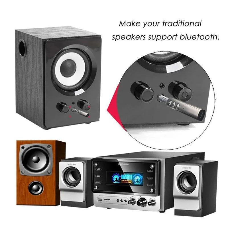 Receptor Bluetooth inalámbrico con conector de 3,5 mm, adaptador de audio y música con micrófono para auriculares y altavoces, envío gratuito.