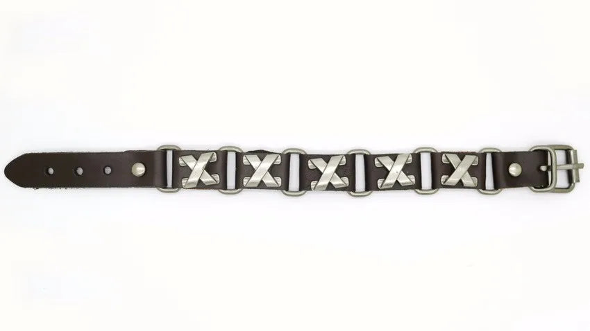 2018 Nuevos accesorios para hombres y mujeres Pulsera de cuero retro casual Pulsera punk de moda para hombres