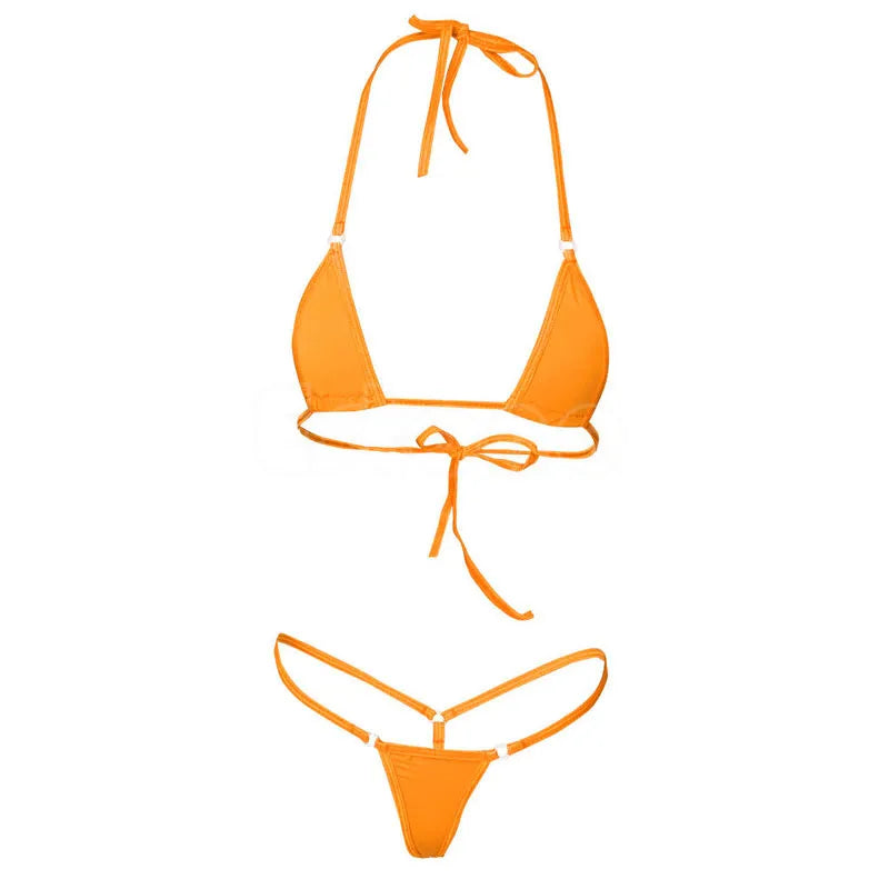 Conjunto de Bikini Brasileño Sexy Micro Tanga y Sujetador G-String para Mujeres