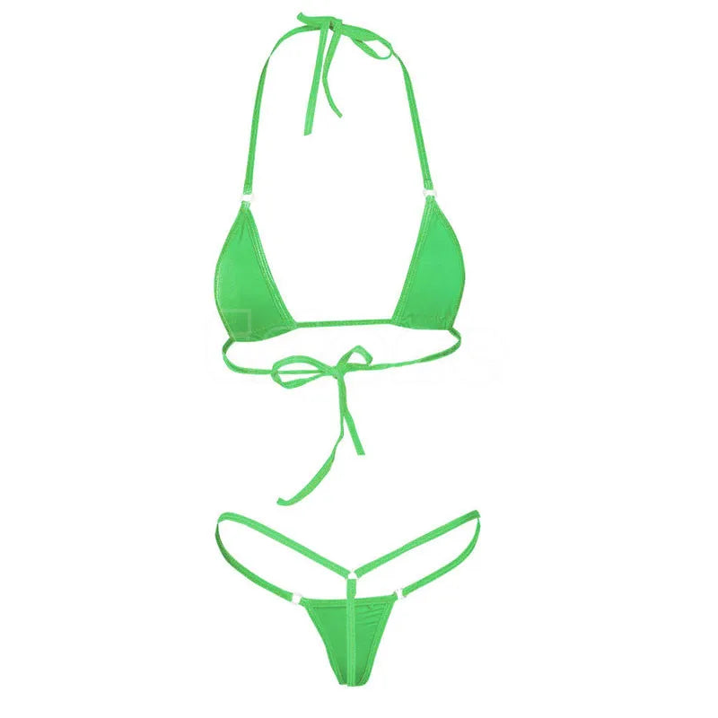 Conjunto de Bikini Brasileño Sexy Micro Tanga y Sujetador G-String para Mujeres