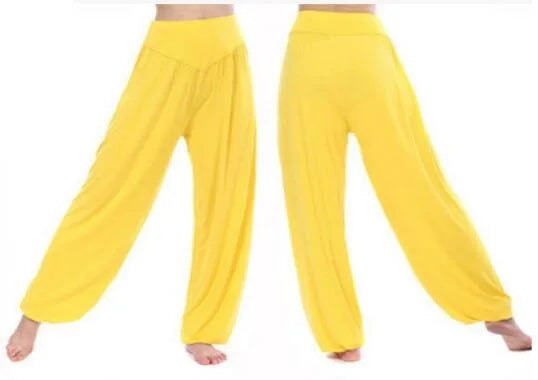 Pantalones de yoga para mujer, pantalones deportivos de talla grande para mujer, leggings de yoga, pantalones bombachos coloridos, pantalones de baile, yoga y taichí, pantalones de modal para mujer.