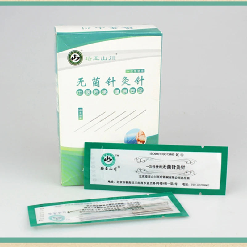 Agujas de acupuntura desechables para masaje de belleza, esterilizadas, 1000 unidades (2 cajas)
