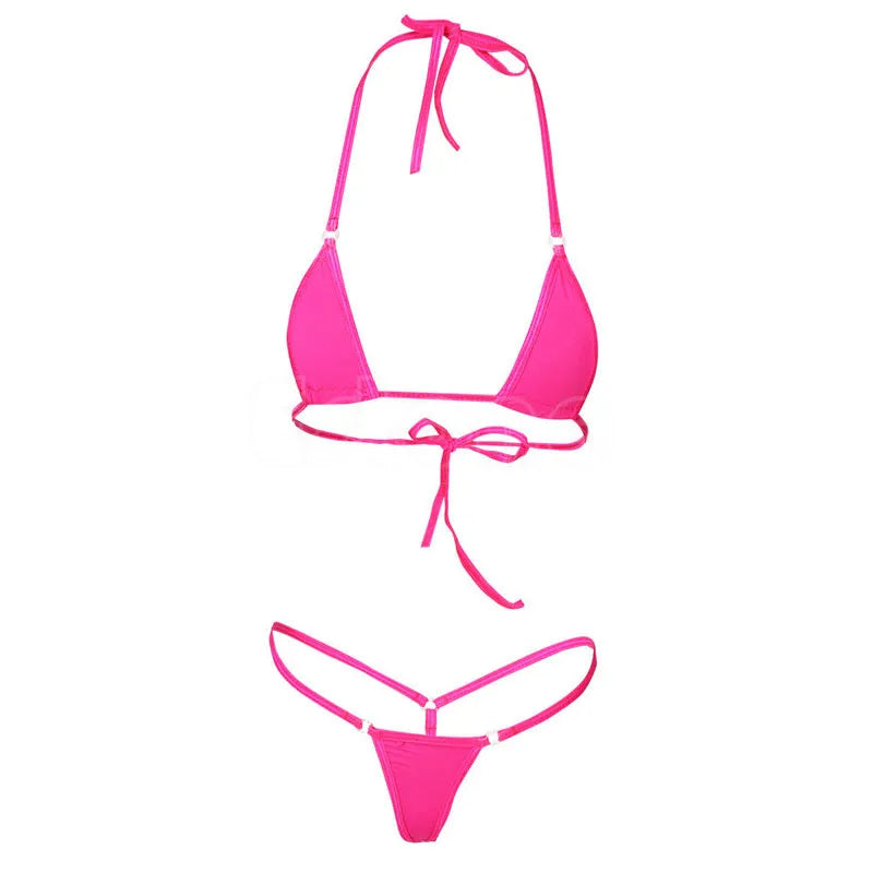 Conjunto de Bikini Brasileño Sexy Micro Tanga y Sujetador G-String para Mujeres