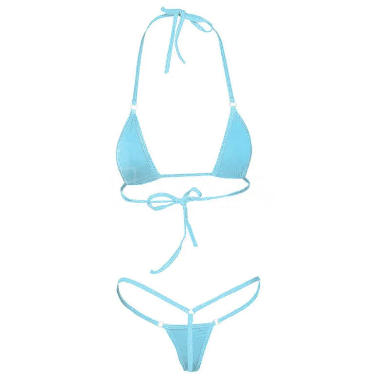Conjunto de Bikini Brasileño Sexy Micro Tanga y Sujetador G-String para Mujeres
