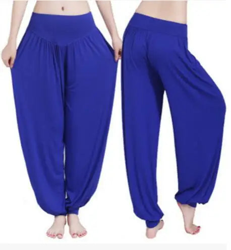 Pantalones de yoga para mujer, pantalones deportivos de talla grande para mujer, leggings de yoga, pantalones bombachos coloridos, pantalones de baile, yoga y taichí, pantalones de modal para mujer.