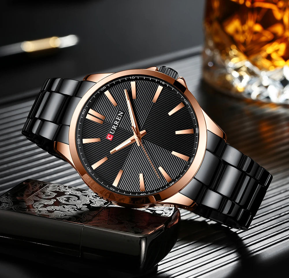 Reloj Masculino CURREN Relojes para hombre de primera marca de lujo Reloj de negocios de moda para hombre Reloj de pulsera de cuarzo impermeable informal para hombre