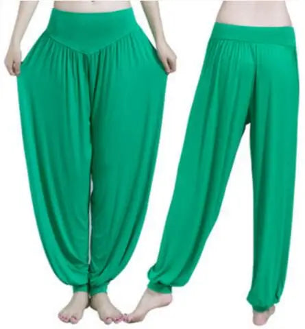 Pantalones de yoga para mujer, pantalones deportivos de talla grande para mujer, leggings de yoga, pantalones bombachos coloridos, pantalones de baile, yoga y taichí, pantalones de modal para mujer.