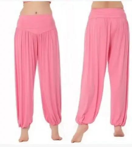 Pantalones de yoga para mujer, pantalones deportivos de talla grande para mujer, leggings de yoga, pantalones bombachos coloridos, pantalones de baile, yoga y taichí, pantalones de modal para mujer.