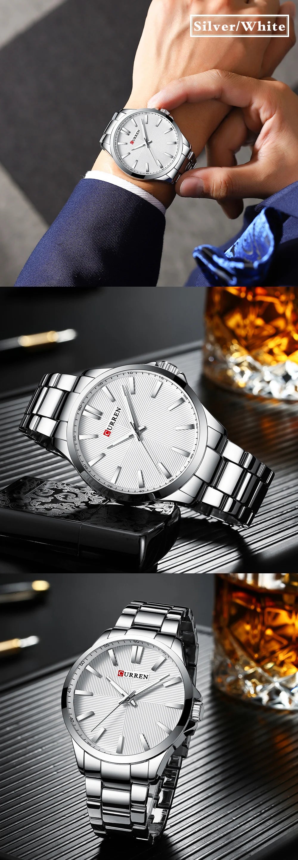 Reloj Masculino CURREN Relojes para hombre de primera marca de lujo Reloj de negocios de moda para hombre Reloj de pulsera de cuarzo impermeable informal para hombre