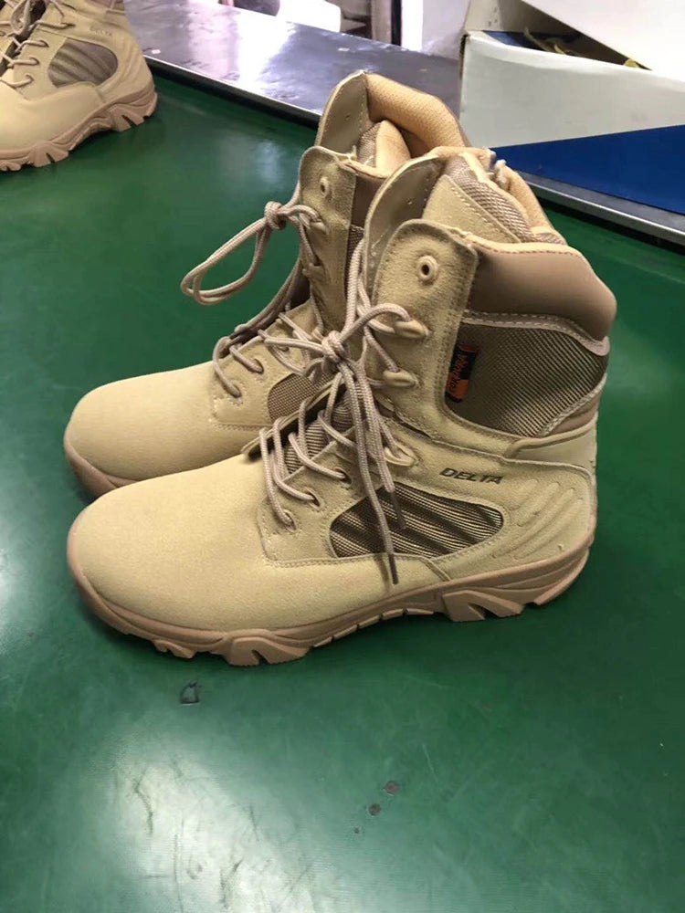 TaoBo Delta High Top Brand Men Combat Boots Sandy Black Size 13 Men Army Military Boots Men Desert Tactical Shoe Tacticos Feamle