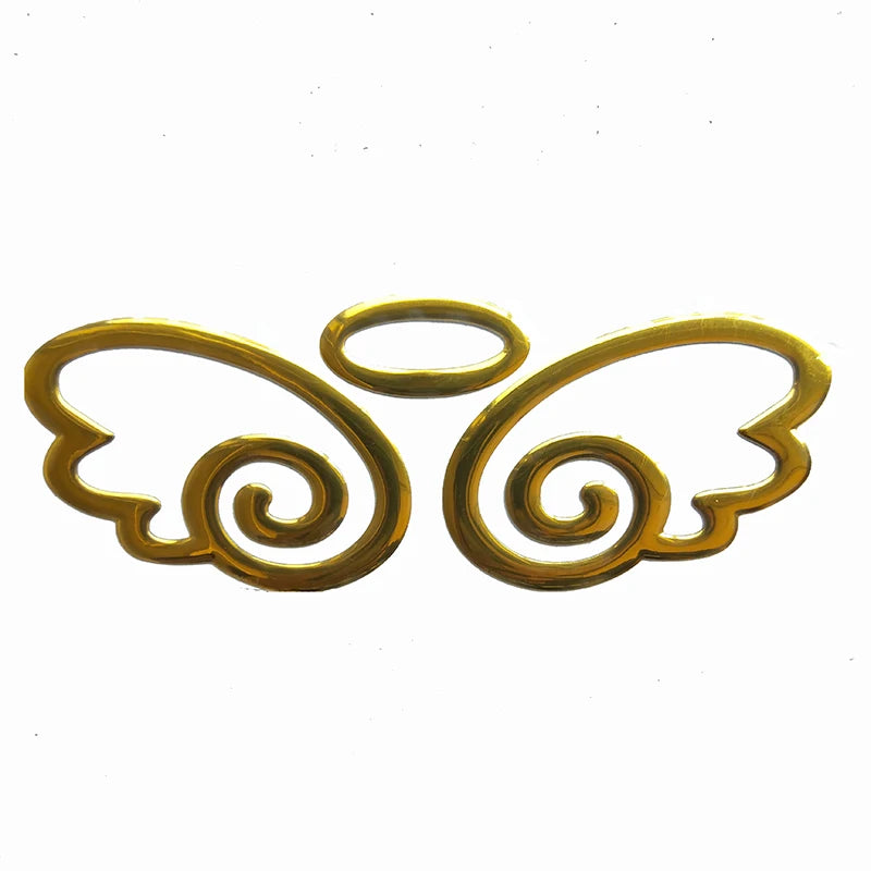 Pegatina 3D de ala de ángel para coche, emblema cromado de PVC suave, decoración de estilo automático, calcomanía para logotipo de coche