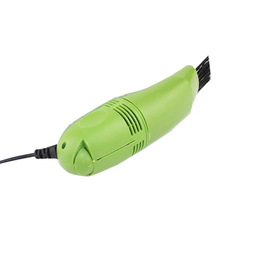 Aspiradora portátil USB pequeña con cepillo para polvo, teclado de computadora, teléfono, portátil, accesorios de limpieza universales